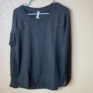 Ideology LS Charcoal Heather Sweater